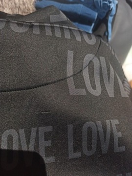Bluza Love Moschino z neoprenu czarna z logo