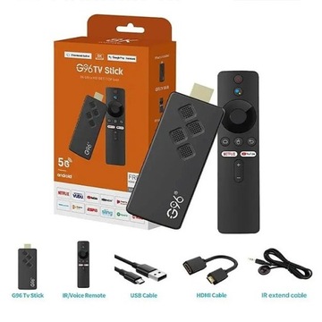 SMART TV Stick G96 Android TV BOX WIFI HDMI ZESTAW