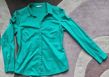 Zielona bluzka damska Camaïeu 100% bawełna M/38