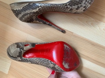 Christian Louboutin oryginalne buty ze skóry węża