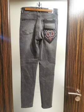 Damskie jeansy 1981 SKINNY GREY GUESS, skinny high