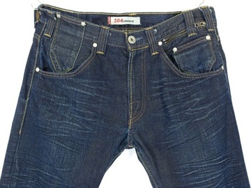 Jeansy spodnie Levi's 504 Straight W 33 L 34 slim
