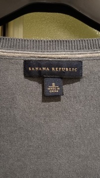 Banana Republic  Męski sweter z jedwabiu, 75% Jedwab 5% Kaszmir, Rozmiar S