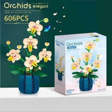 Klocki orchidea orchids jak lego nowe