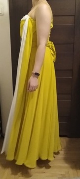 Długa żółta suknia wieczorowa ASOS
