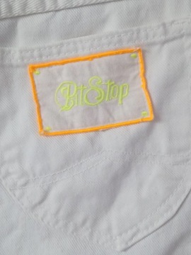 Biała włoska spódnica jeansowa Pit Stop XS/ S 