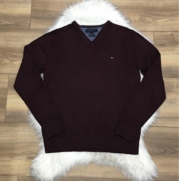 Bordowy sweter Tommy Hilfiger M