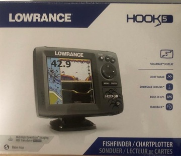 Echosonda Lowrance HOOK 5 Chirp,GPS+Parker+Uchwyt