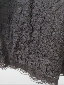 Sukienka czarna koronkowa mini cropp