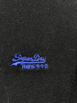 Sweter SuperDry kaszmir/bawełna L granatowy