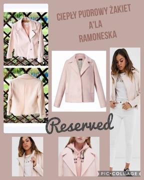 Kurtka / Żakiet RESERVED S/M  pudrowy róż Baby PINK