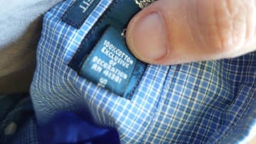 Ralph Lauren koszula męska L niebieska kratka 