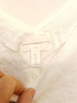 Lekka bluzka lniana na ramiączka H&M XL 100% len