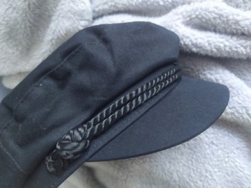 H&M czapka kaszkiet beret czarna S/54