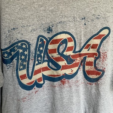 Koszulka T-shirt z nadrukiem USA Vintage Gildan