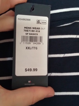 TOMMY HILFIGER KOSZULKA POLO MĘSKA r. 2XL PASKI