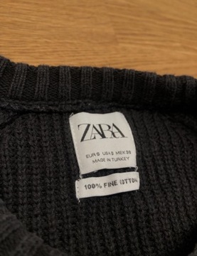 Sweter zara czarny ciepły elegancki