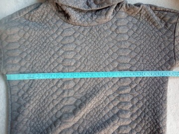 Szara bluza Reserved, r. XS, rękaw 3/4, golf