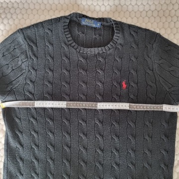 Sweter warkocz Polo Ralph Lauren rozmiar M czarny