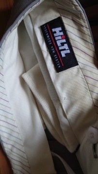 Hiltl spodnie materiałowe garniturowe szare pas 89