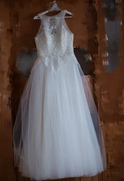 Suknia ślubna rozmiar 38 z gorsetem 