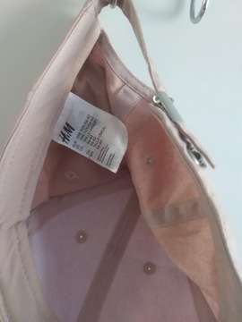 H&M czapka z daszkiem 56-62 one size różowa