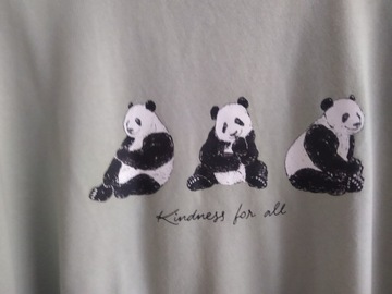 NEW LOOK bluza miętowa pandy panda oversize 38 M L