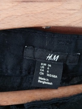 Lniane spodnie H&M, r. M