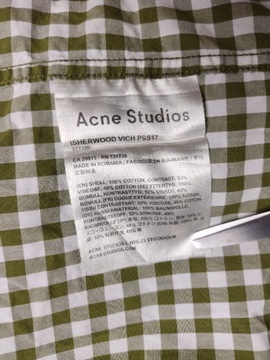 Acne Studios bawełniana koszula w kratkę 