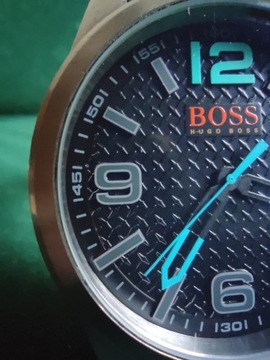 Zegarek męski Hugo Boss Paris czarny/turkus Ø47 mm