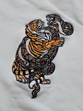 Bluza oversize H&M (tygrys i wąż) M
