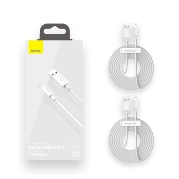 Baseus 2x kabel USB - Lightning | 40 W 5 A  |1,5 m