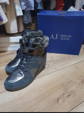 Botki Armani Jeans typu wedge