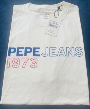 T-shirt męski koszulka L Pepe Jeans nowy biały