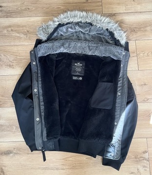 Hollister all weather jacket grafitowa kurtka L