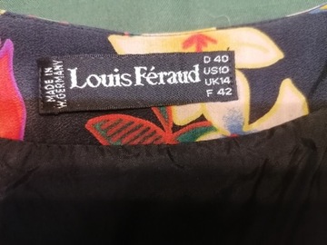 Louis feraud vintage bluzka  unikat silk w kwiaty 