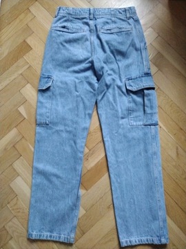 Zara  Jeansy spodnie cargo- luźne Wiosna S 36