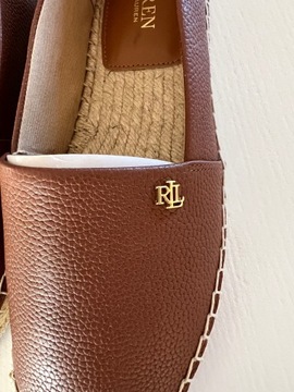 Ralph Lauren skórzane espadryle Cameryn