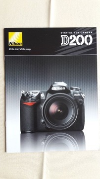 NIKON. DIGITAL SLR CAMERA D200. KATALOG 2005.