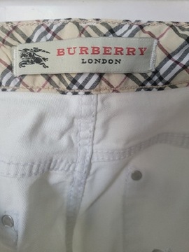 Białe spodnie BURBERRY roz.30