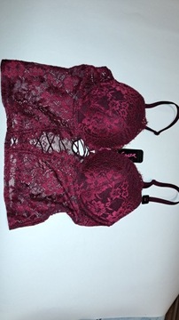 La Senza komplet Bra Top Deep Ruby. r. S