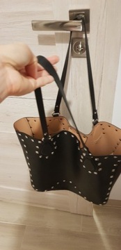 Zara torebka shopper jak nowa czarna 