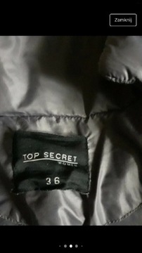 Szara kurtka płaszczyk Top Secret 36 S