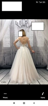 Piękna i niepowtarzalna suknia ślubna ecru