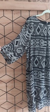 Sukienka tunika H&M aztecka geometryczna 44