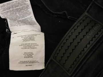 Czarne spodnie dżinsy New Yorker Amisu r.29 pas 35