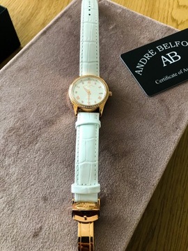Złoty zegarek z diamentami Andre Belfort AB-8210 