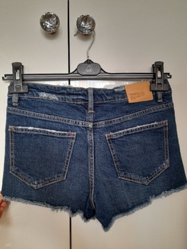 Krótkie spodenki szorty jeansowe dżinsowe lampasy