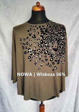 Bluza bluzka Khaki Oversize TU Woman 48 50 wiskoza