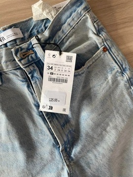 Spodnie Zara straight rozmiar 34